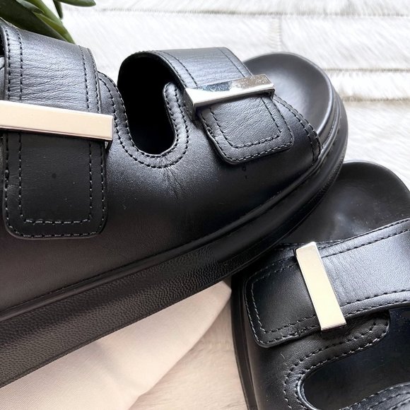 Alexander McQueen Black Leather Hybrid Sandals - Picture 12 of 16